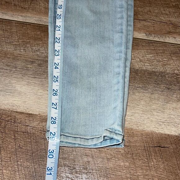 Hudson Womens Mid Rise Nico Super Skinny Distressed Ankle Jeans Light Wash Sz 27 - Picture 9 of 9